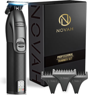 NOVAH Grooming professional hair trimmer for barbers with cordless trimmer, guards, and accessories