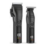 Novah Pro Clipper and Pro Trimmer — matte black cordless set