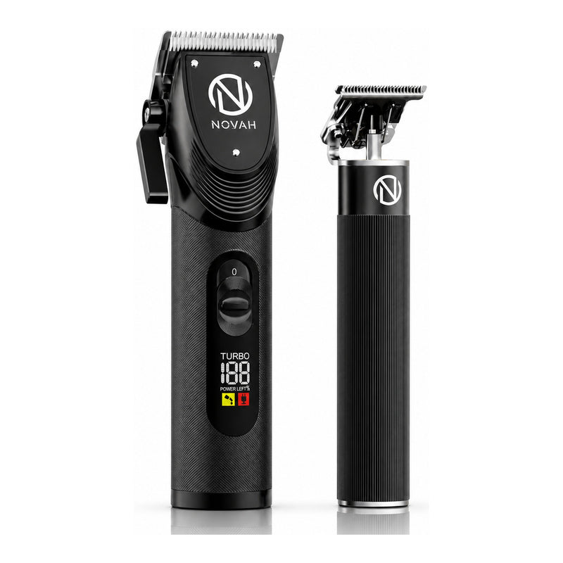 Novah Pro Clipper and Pro Trimmer — Essential Bundle, matte black