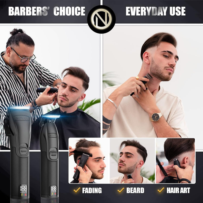 Novah Professional Hair Clipper & Trimmer | Matte Black