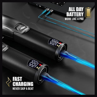 NOVAH Grooming professional hair trimmer for barbers with cordless trimmer, guards, and accessories