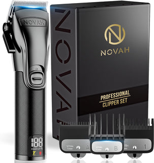 NOVAH Grooming professional hair clippers for barbers with cordless clipper guards