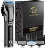 NOVAH Grooming professional hair clippers for barbers with cordless clipper guards
