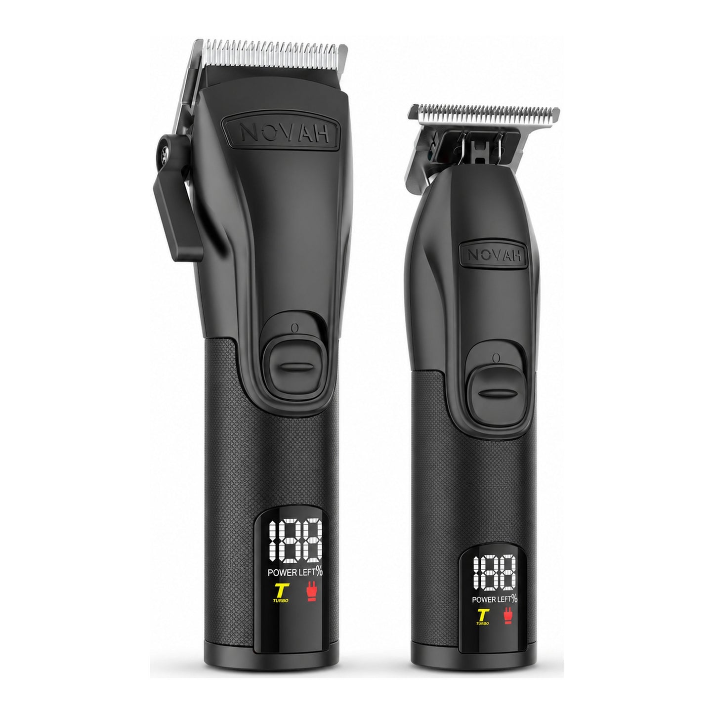 Novah Pro Clipper and Pro Trimmer — matte black cordless set