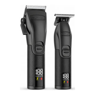 Novah Pro Clipper and Pro Trimmer — matte black cordless set